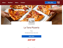 Tablet Screenshot of latanapizzeria.com